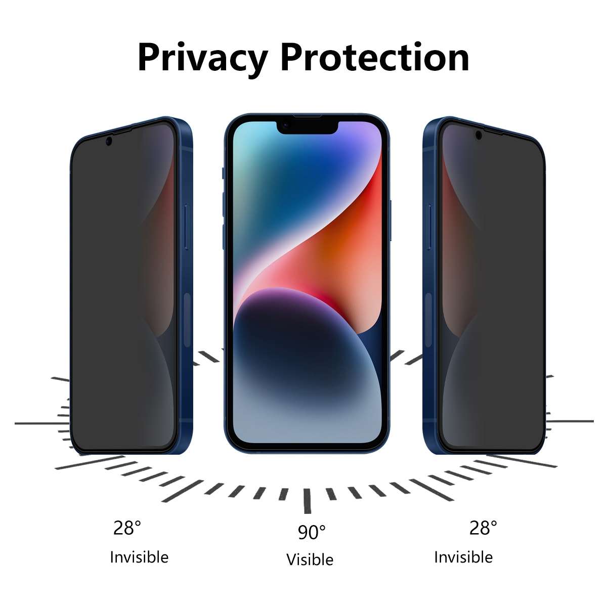 For iPhone 14 Plus ENKAY 28 Degree Anti-peeping Tempered Glass Film