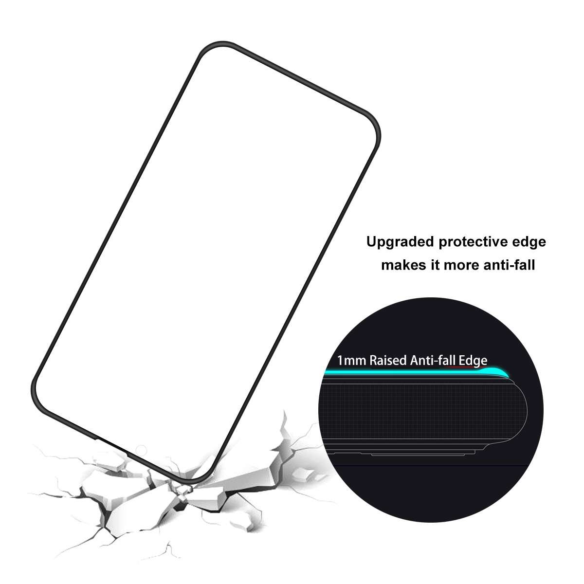 For iPhone 14 Plus 5pcs ENKAY Full Glue Tempered Glass Anti-fall Full Film