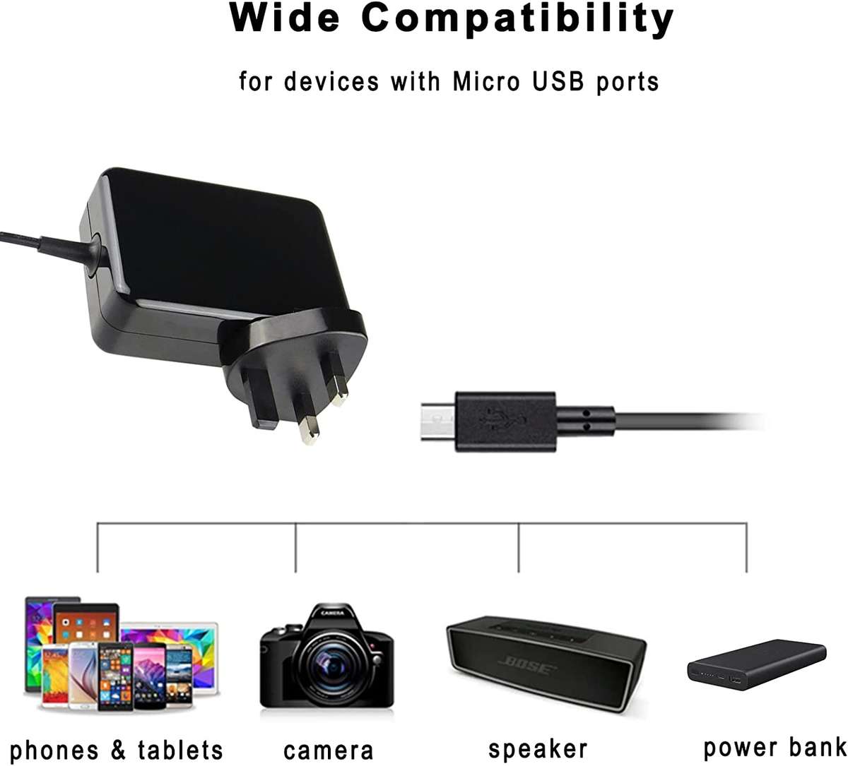 13W 5.2V 2.5A Android Port Power Adapter For Microsoft Surface3 1624 1645, US Plug