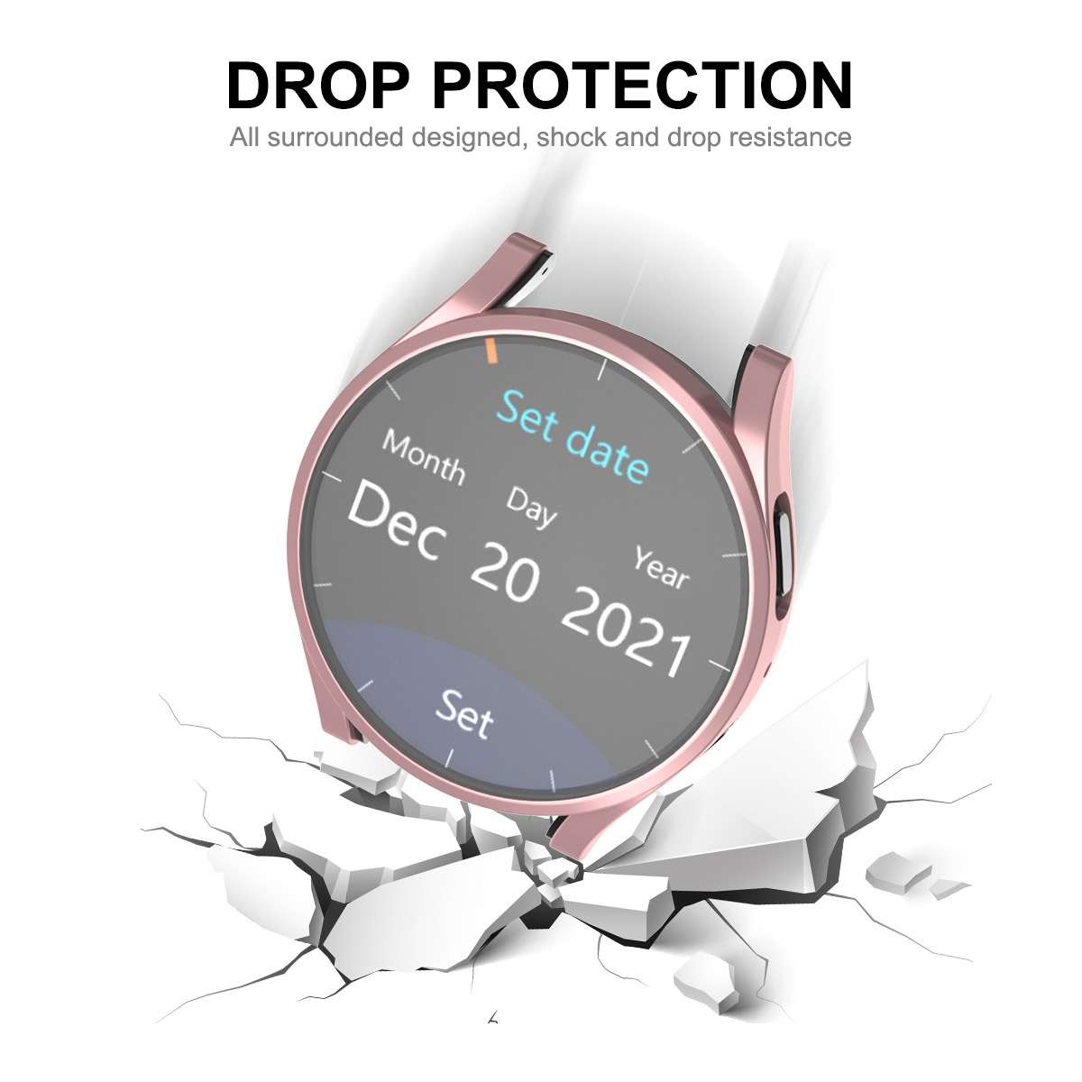 For Samsung Galaxy Watch5 40mm ENKAY Hat-Prince Full Coverage Electroplated Soft TPU Case(Silver)