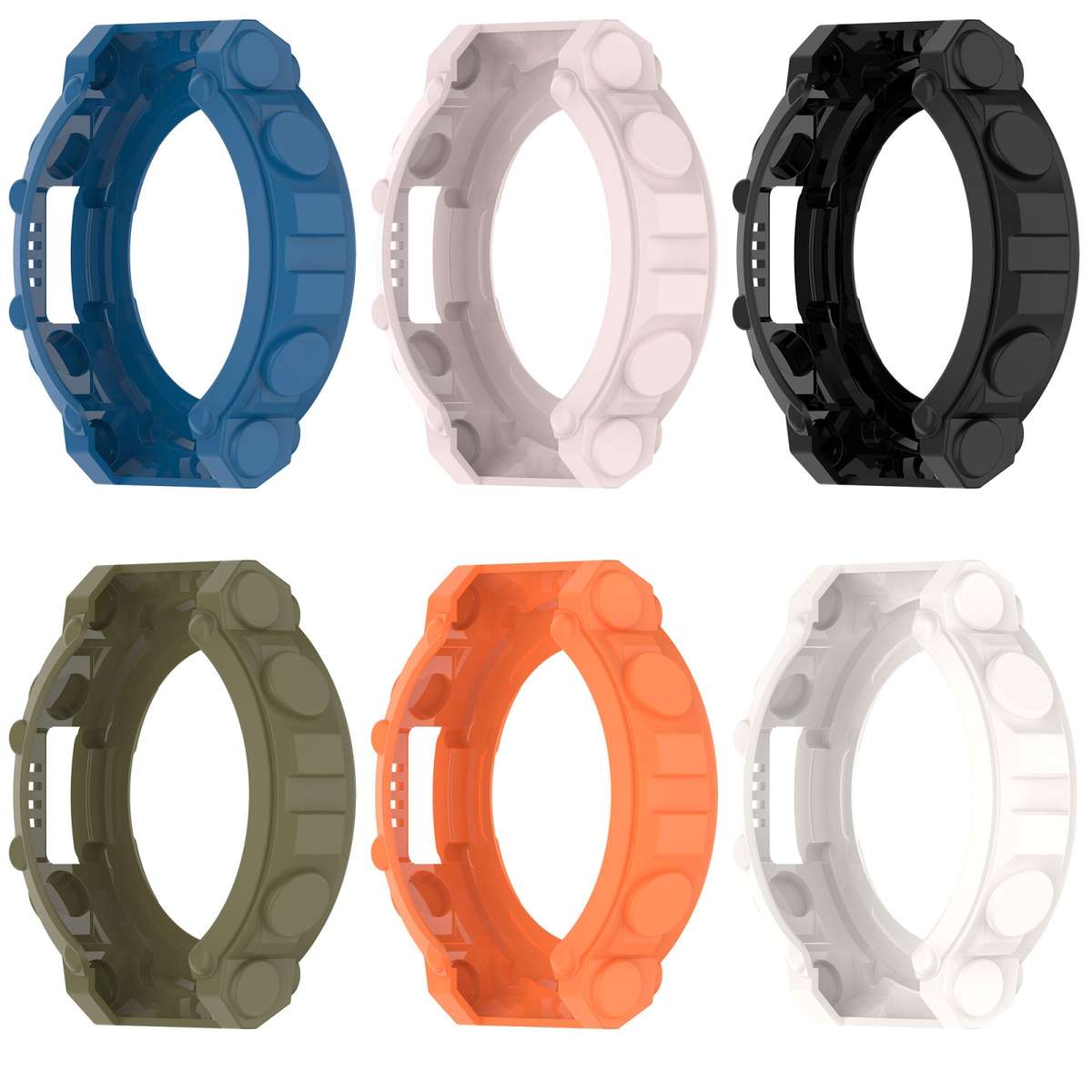 For Amazfit T-Tex 2 Shockproof TPU Protective Watch Case(Orange)