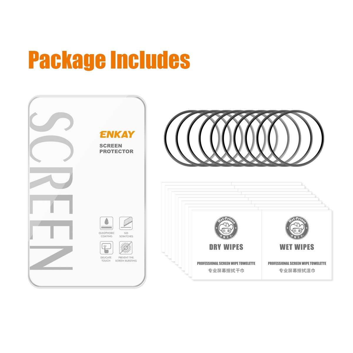 10 PCS For Xiaomi Watch S1 Pro ENKAY 3D Full Coverage Screen Protector Film