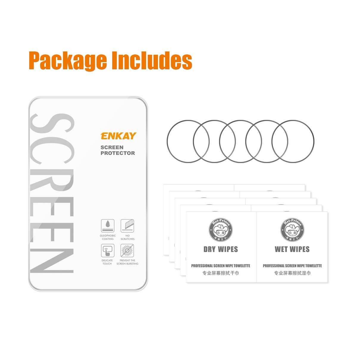 5 PCS For Samsung Galaxy Watch5 Pro 45mm ENKAY 3D Full Coverage HD Screen Protector Film