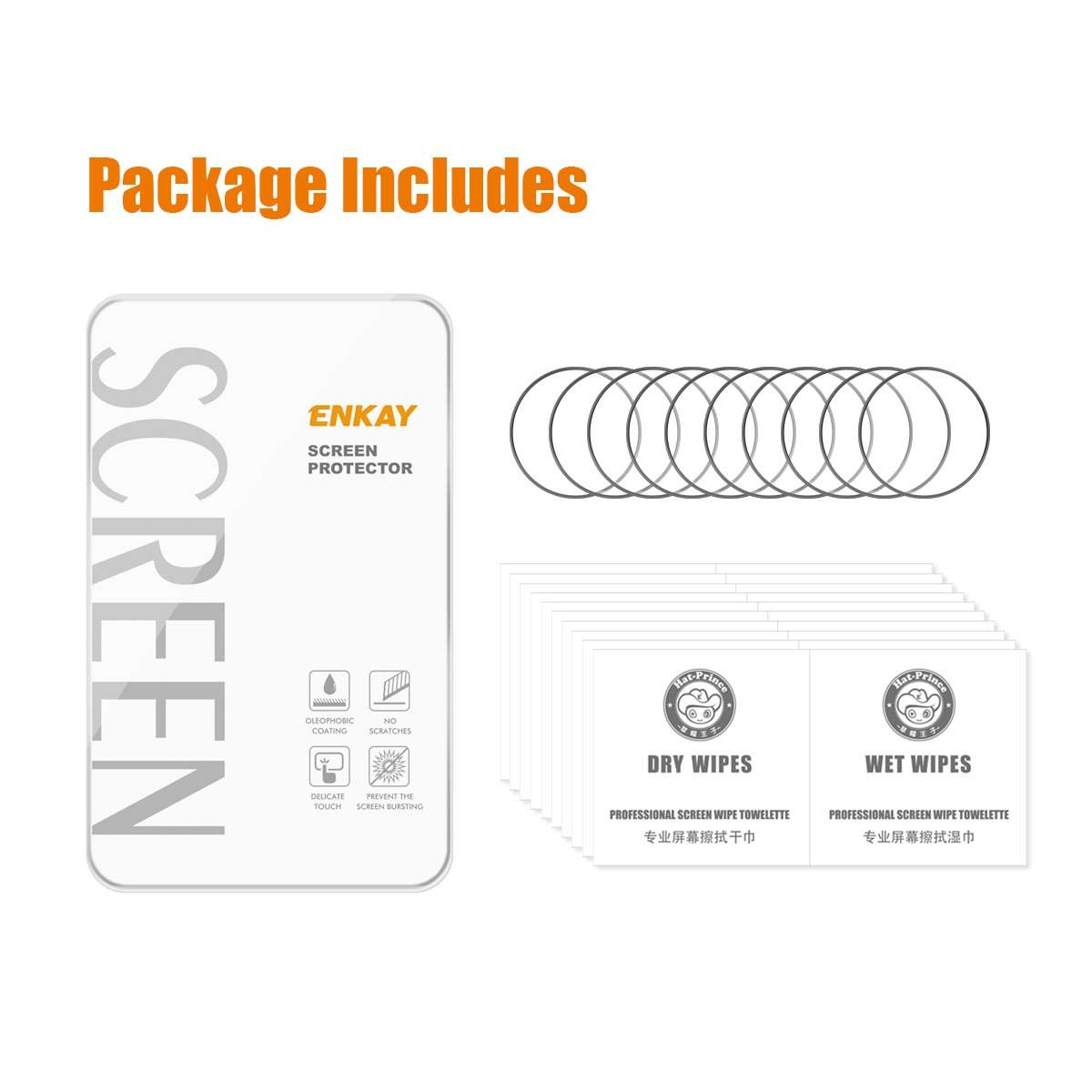 10 PCS For Samsung Galaxy Watch5 Pro 45mm ENKAY 3D Full Coverage HD Screen Protector Film