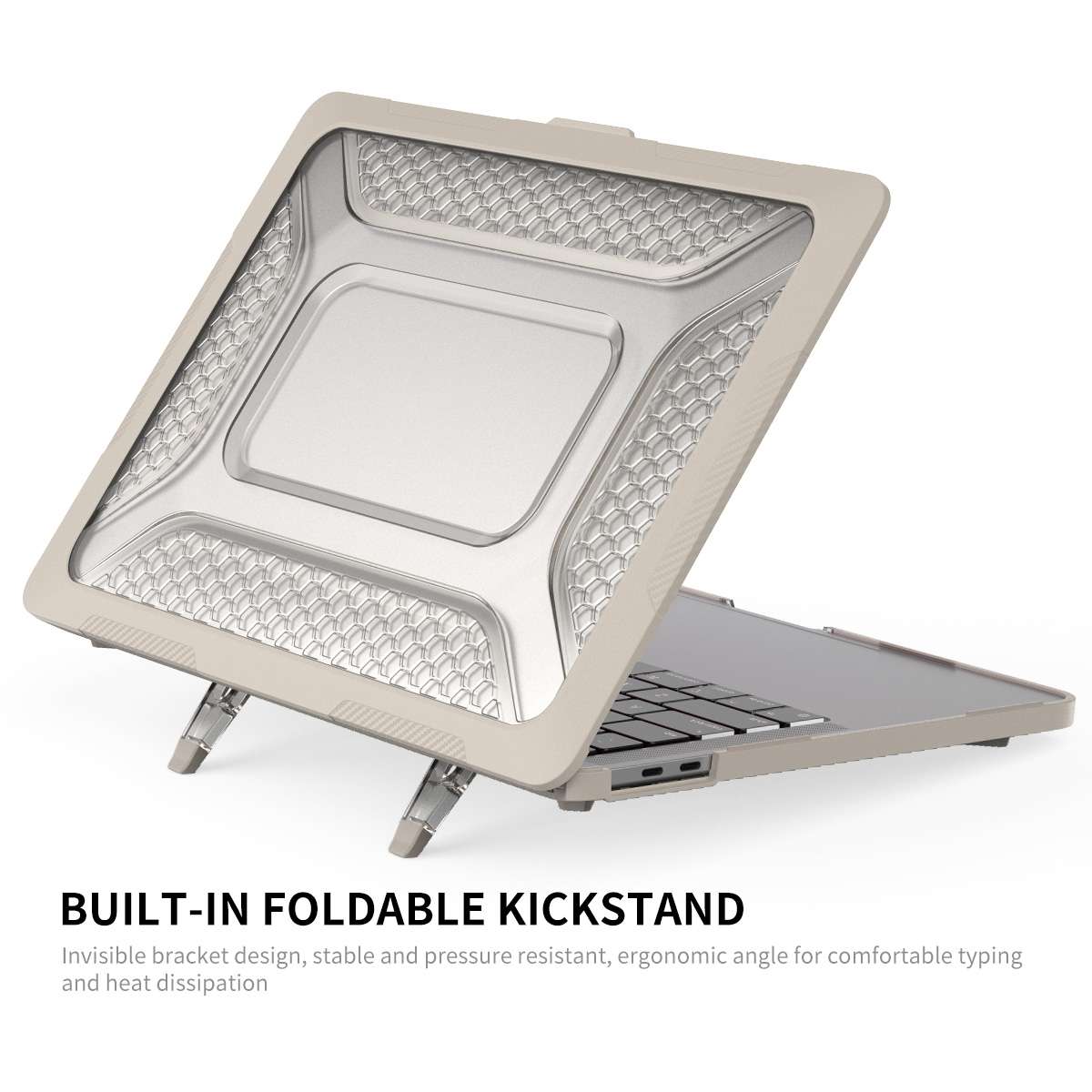 For MacBook Pro 13.3 A1706/A1989/A2159 ENKAY Hat-Prince 3 in 1 Protective Bracket Case ... (Grey)