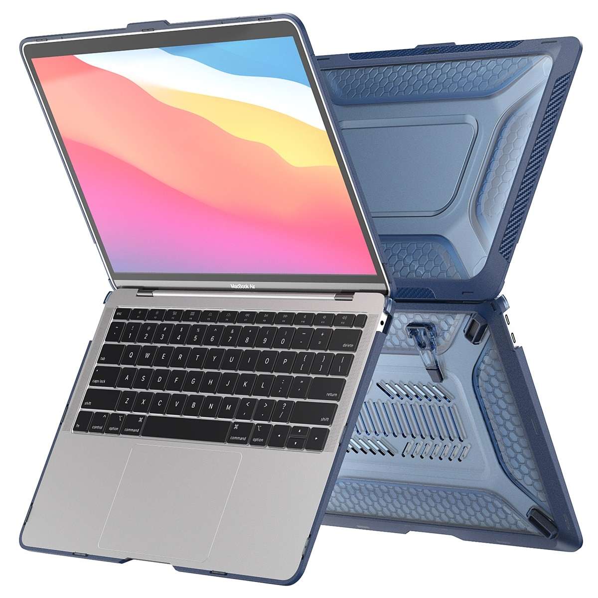 For MacBook Pro 13.3 A2251/A2289/A2338 ENKAY Hat-Prince 3 in 1 Protective Bracket Case ... (Grey)