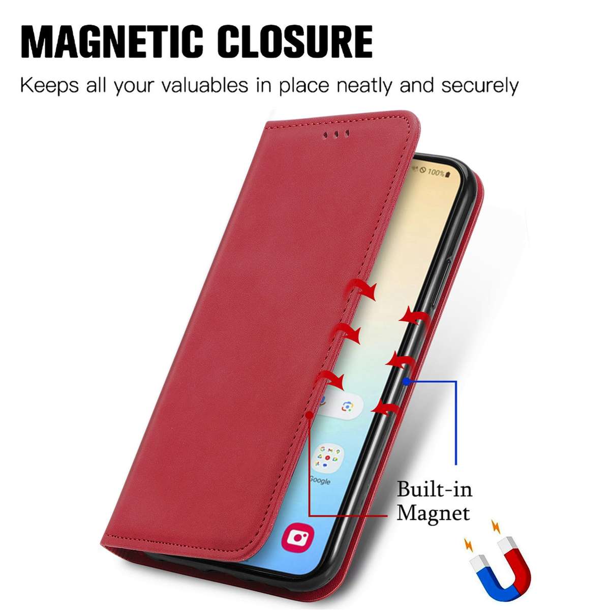 For Samsung Galaxy S25 5G Retro Skin Feel Magnetic Leather Phone Case(Red)