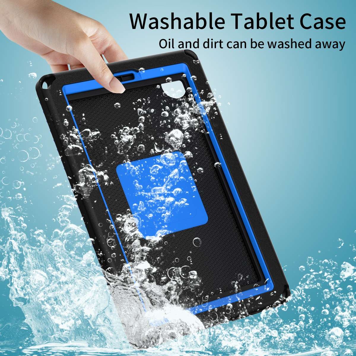 For Samsung Galaxy Tab A7 Lite T220/T225 2020 EVA Hybrid PC Shockproof Tablet Case wit ... (Black)