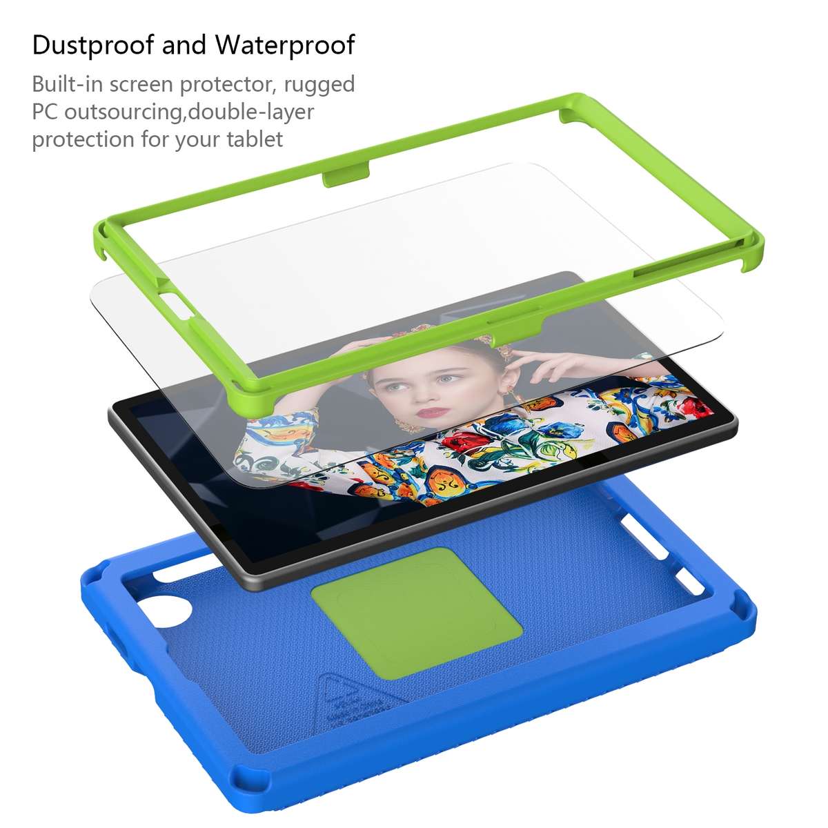 For Samsung Galaxy Tab A7 Lite T220/T225 2020 EVA Hybrid PC Shockproof Tablet Case with ... (Blue)