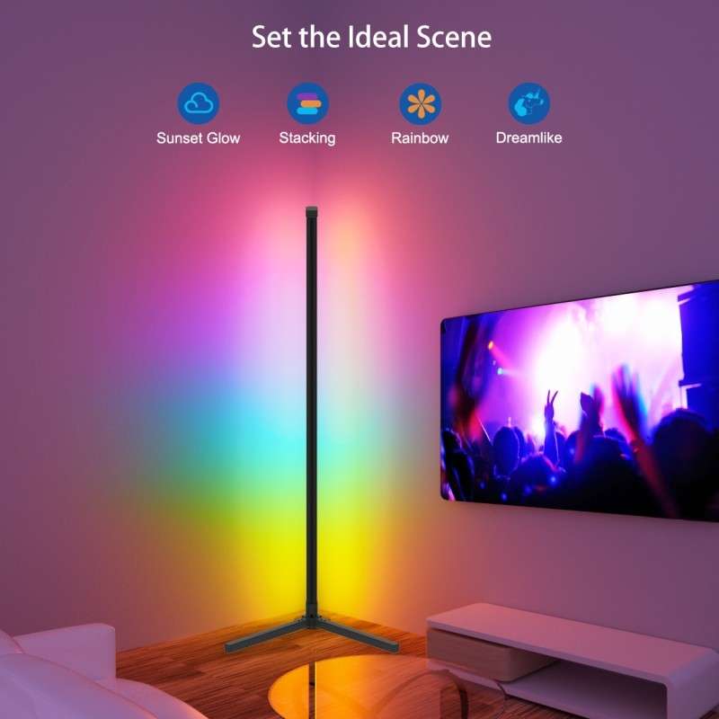 SAL004B USB Plug Home Bar Atmosphere Music Ambient RGB LED Floor Light
