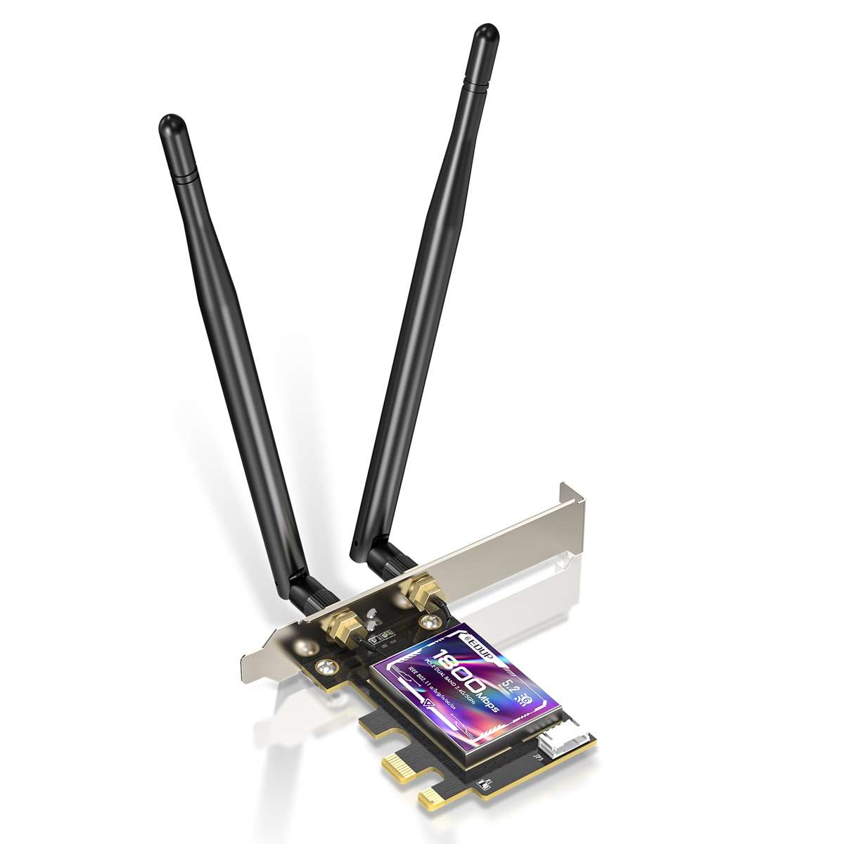 EDUP EP-9658 PCI-E WiFi 6 Card AX1800M Bluetooth 5.2 Adapter for Desktop PC, 2.4GHz/5.8GHz Dual Ba