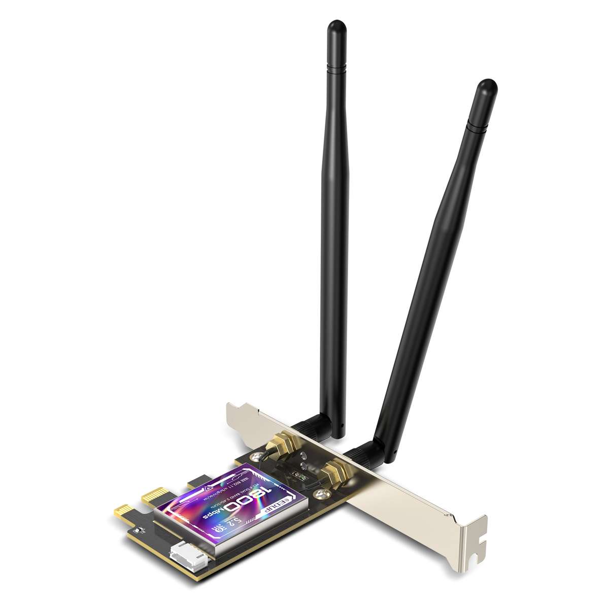 EDUP EP-9658 PCI-E WiFi 6 Card AX1800M Bluetooth 5.2 Adapter for Desktop PC, 2.4GHz/5.8GHz Dual Ba
