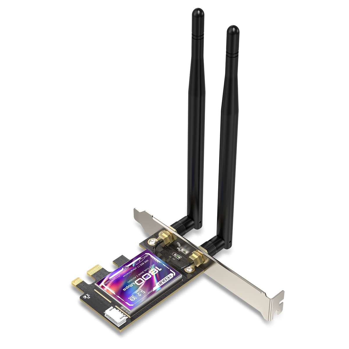 EDUP EP-9658 PCI-E WiFi 6 Card AX1800M Bluetooth 5.2 Adapter for Desktop PC, 2.4GHz/5.8GHz Dual Ba