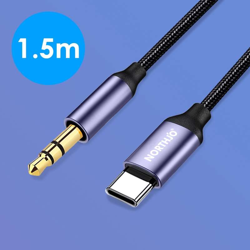 NORTHJO UTM03 Type-C to 3.5mm Audio Aux Jack Headphone Cable, Length:1.5m