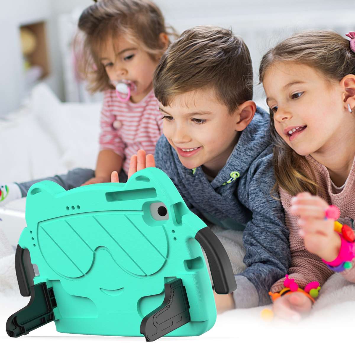 For Huawei Matepad Pro 10.8 2021/2019 Ice Baby EVA Shockproof Hard PC Table ... (Mint Green+Black)
