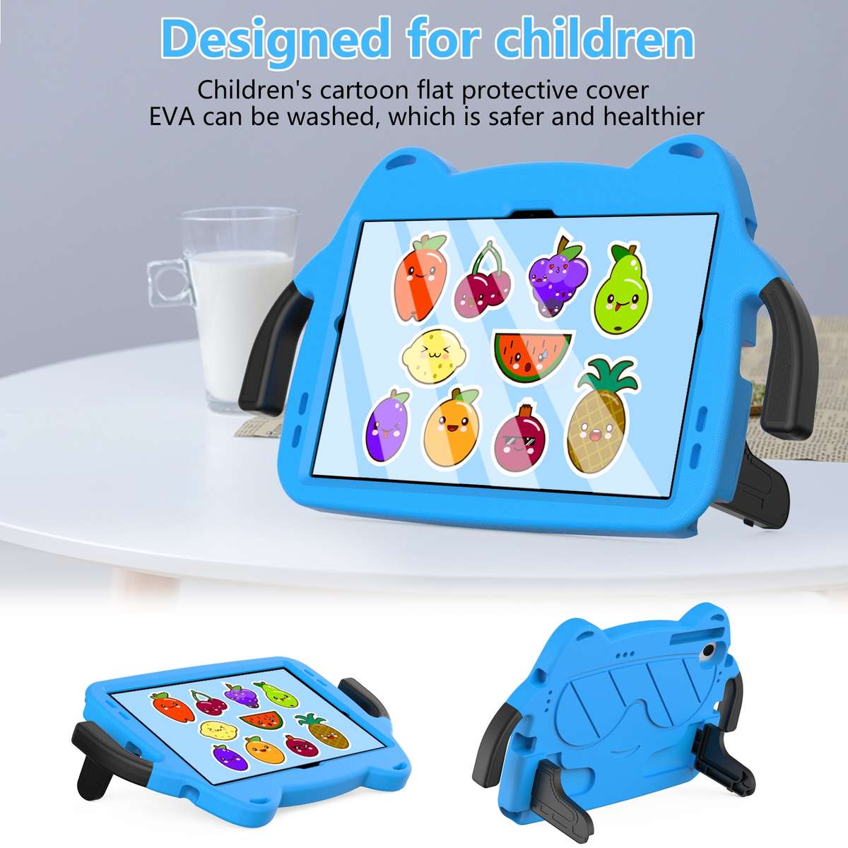 For Huawei Matepad Pro 10.8 2021/2019 Ice Baby EVA Shockproof Hard PC Tablet Case(Sky Blue+Black)