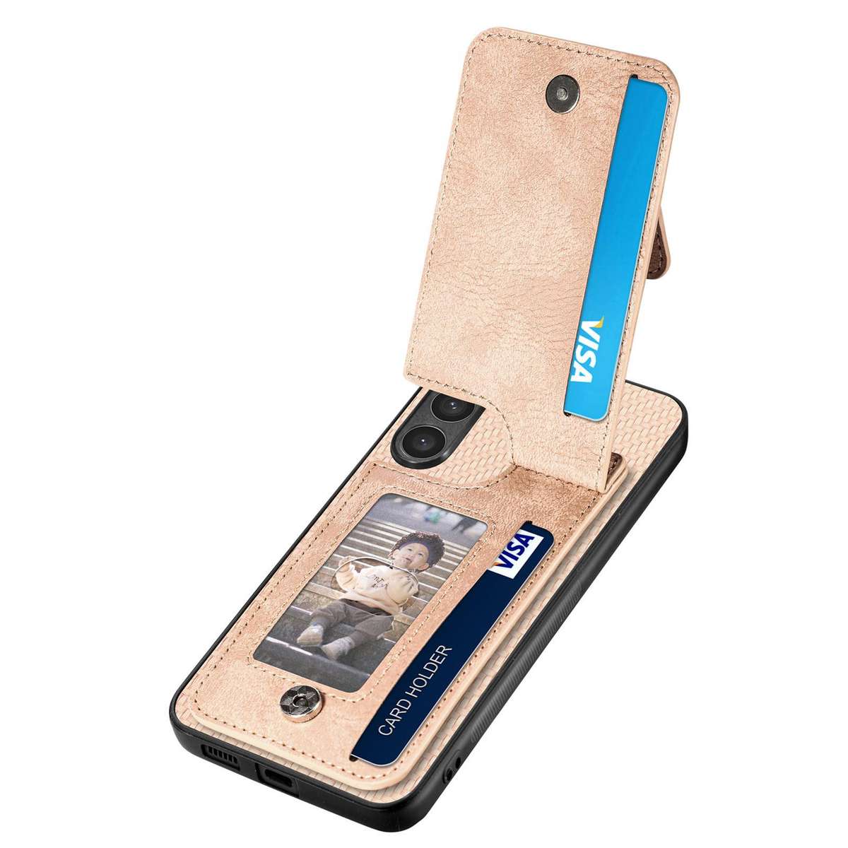For Redmi K80 / Poco F7 Pro Carbon Fiber Vertical Flip Zipper Phone Case(Khaki)