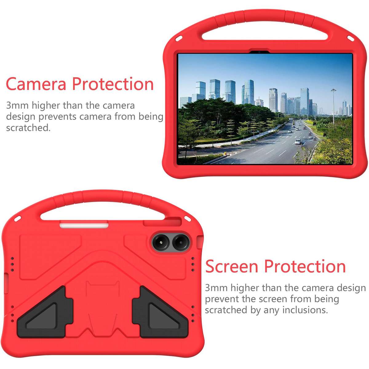For Xiaomi Redmi Pad 2 Pro 12.1 EVA Shockproof Tablet Case with Holder(Red)