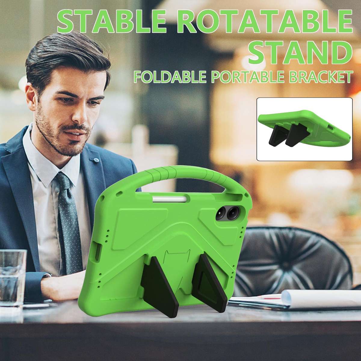 For Xiaomi Redmi Pad 2 Pro 12.1 EVA Shockproof Tablet Case with Holder(Green)