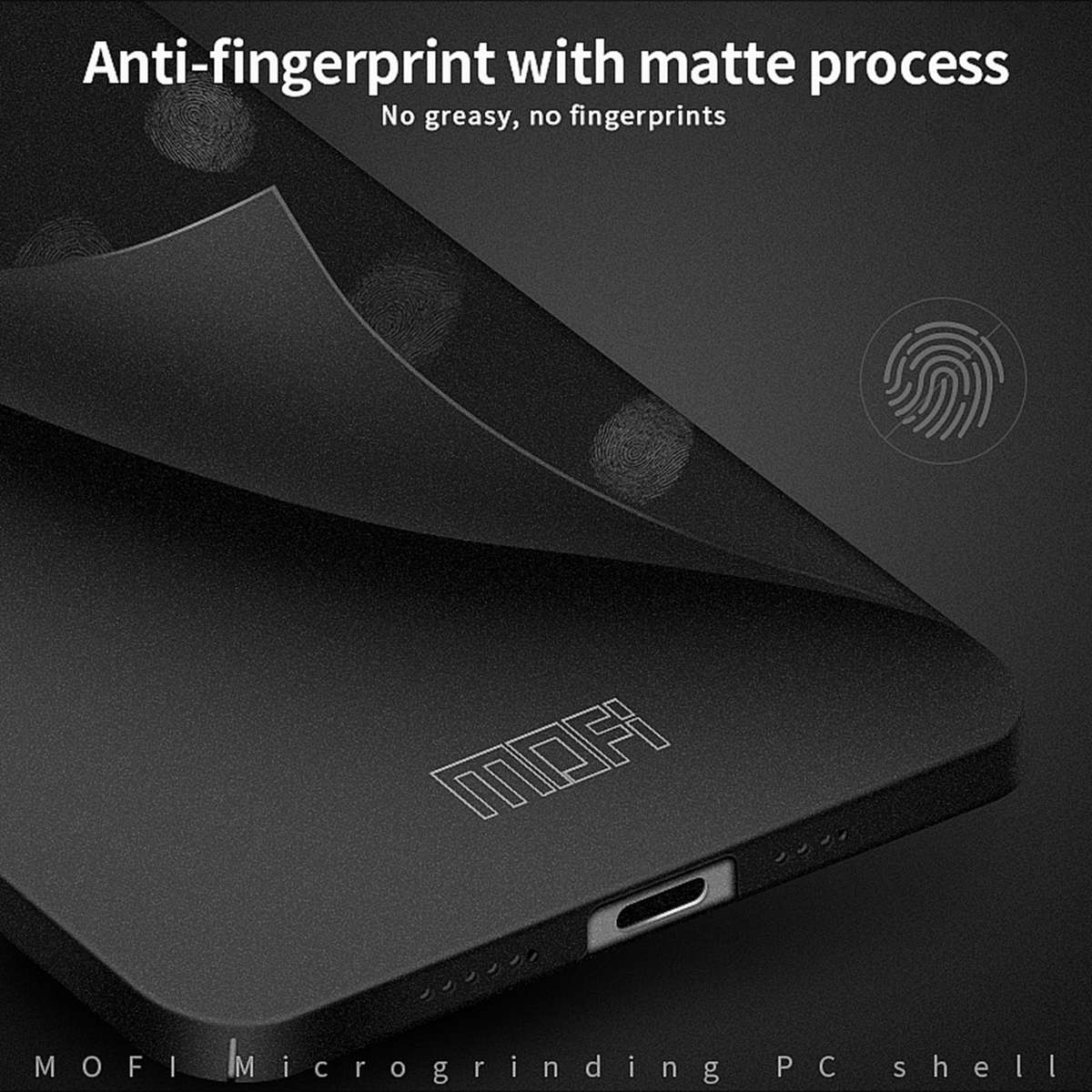 For iPhone 15 Plus MOFI Fandun Series Frosted PC Ultra-thin All-inclusive Phone Case(Black)