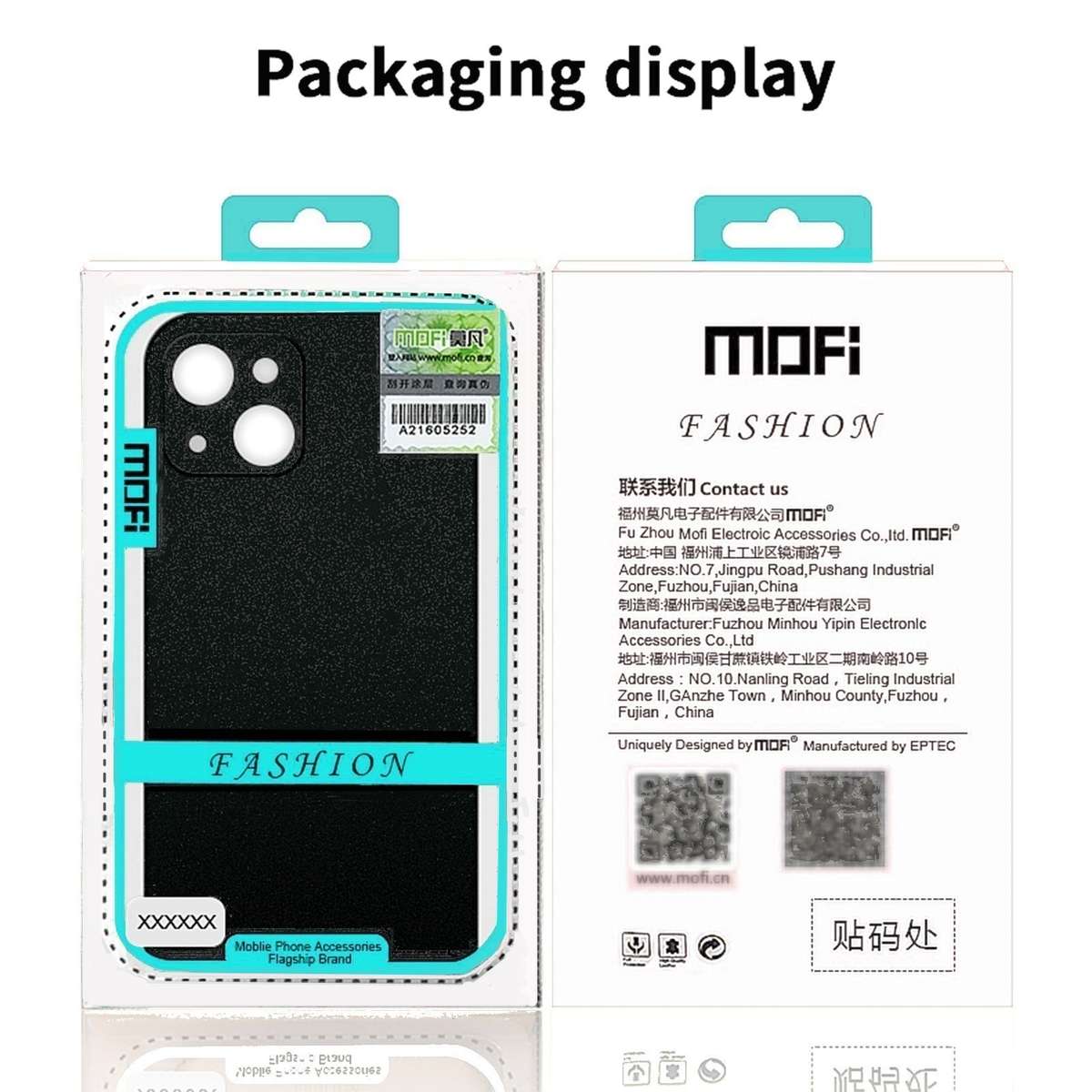 For iPhone 15 Plus MOFI Fandun Series Frosted PC Ultra-thin All-inclusive Phone Case(Black)