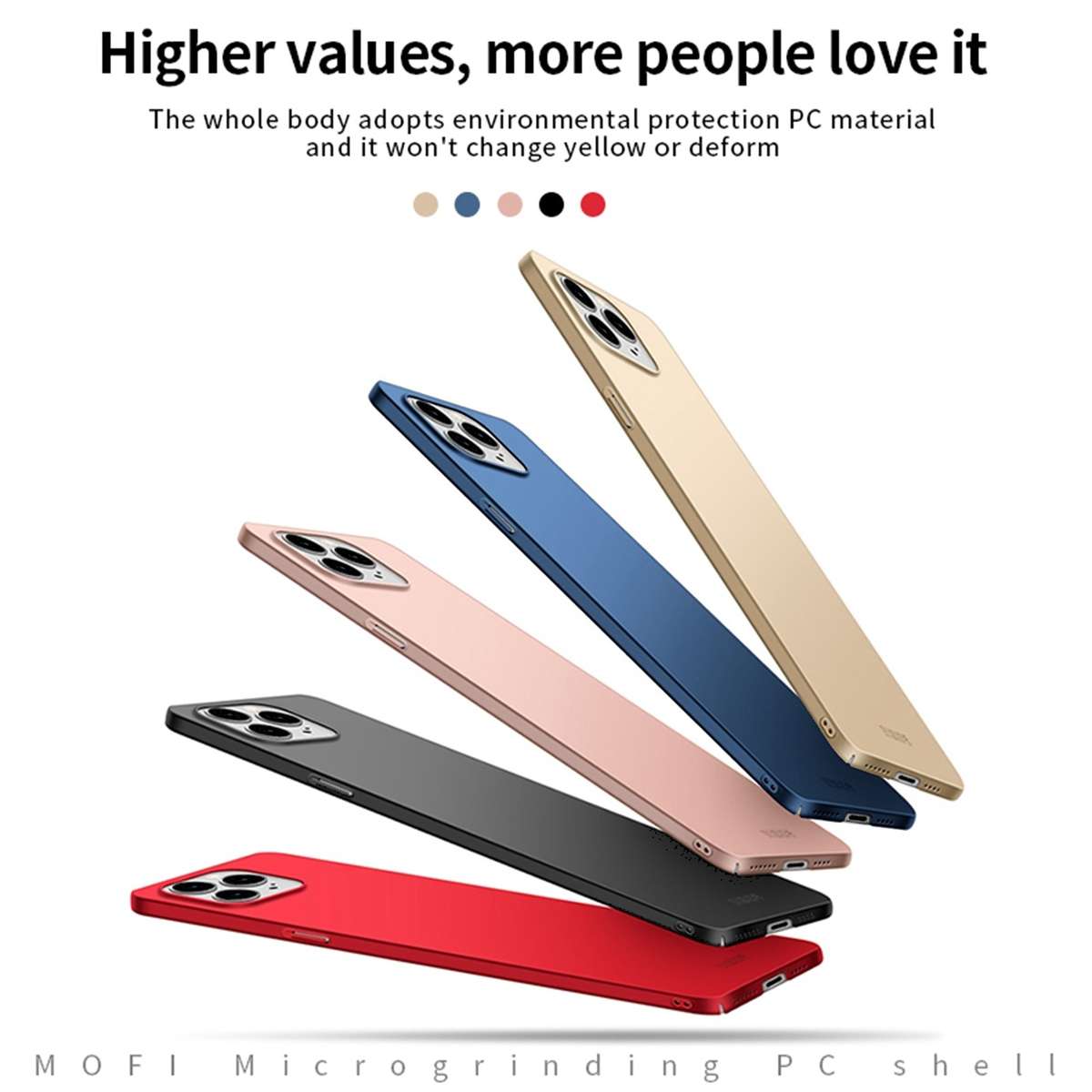For iPhone 15 Pro Max MOFI Frosted PC Ultra-thin Hard Phone Case(Rose Gold)