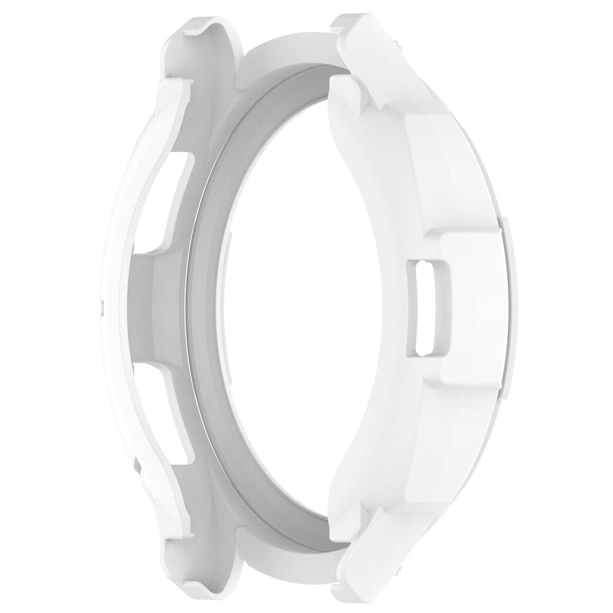 For Samsung Galaxy Watch 6 Classic 47mm Rotating Ring + TPU Armor Watch Protective Case(White)