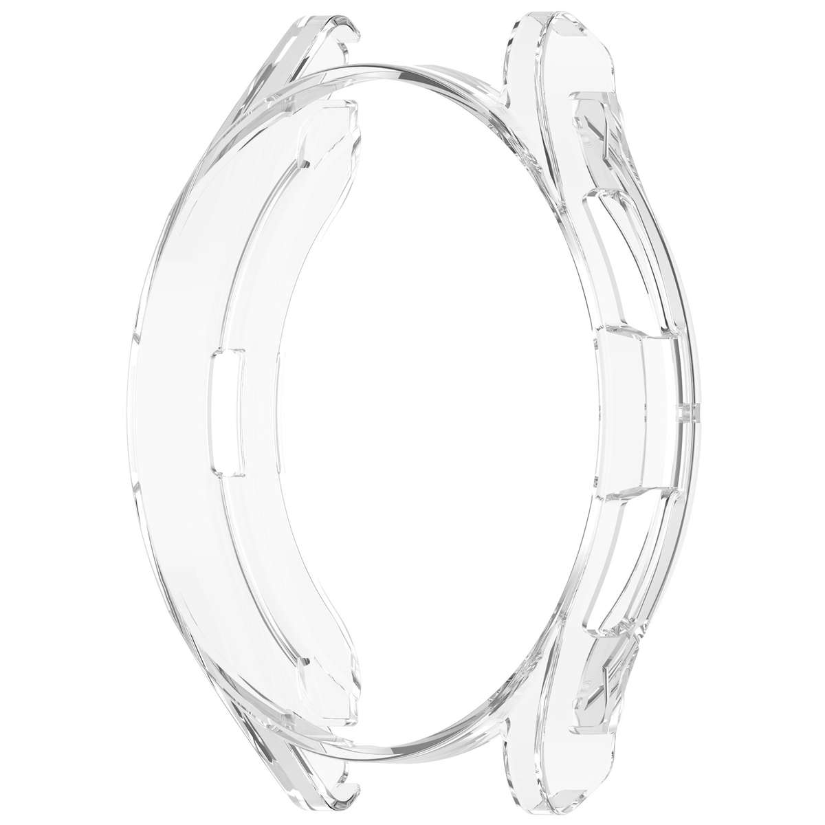 For Samsung Galaxy Watch6 Classic 47mm Electroplated TPU Half Pack Hollow Watch ... (Transparent)