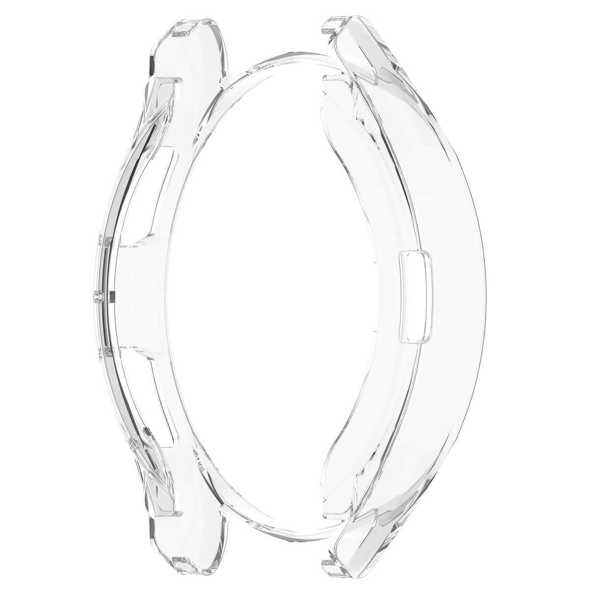 For Samsung Galaxy Watch6 Classic 47mm Electroplated TPU Half Pack Hollow Watch ... (Transparent)