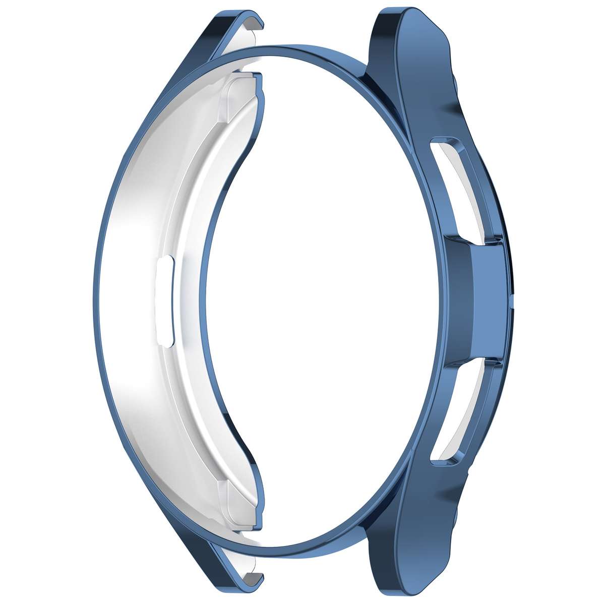 For Samsung Galaxy Watch6 Classic 47mm Electroplated TPU Half Pack Hollow Watch Protect ... (Blue)
