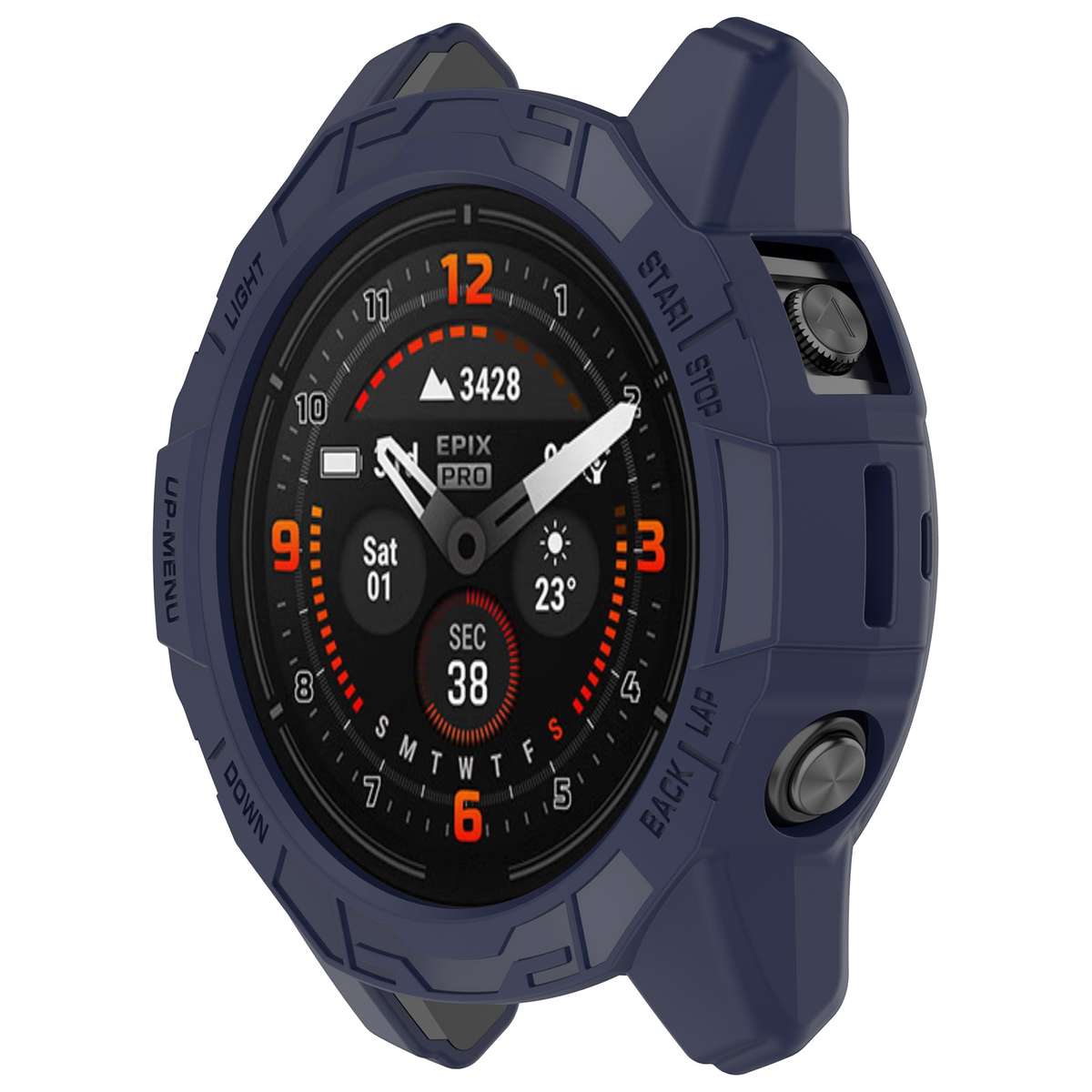 For Garmin Epix Pro / Epix Pro Gen 2 42mm / Fenix 7S / 7S Pro Armored TPU Half Wrapped ... (Blue)