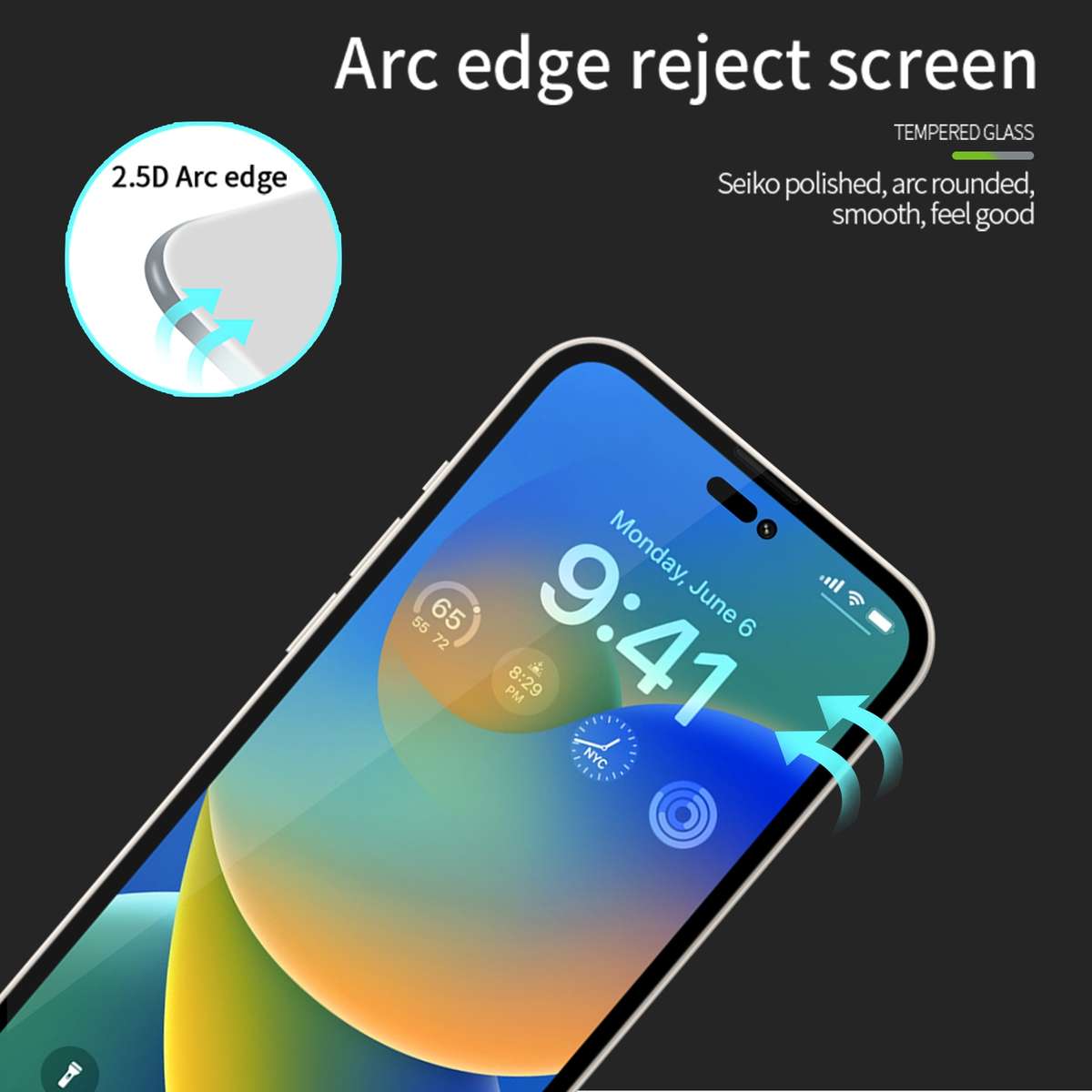 For iPhone 15 PINWUYO 9H 2.5D Full Screen Tempered Glass Film(Black)