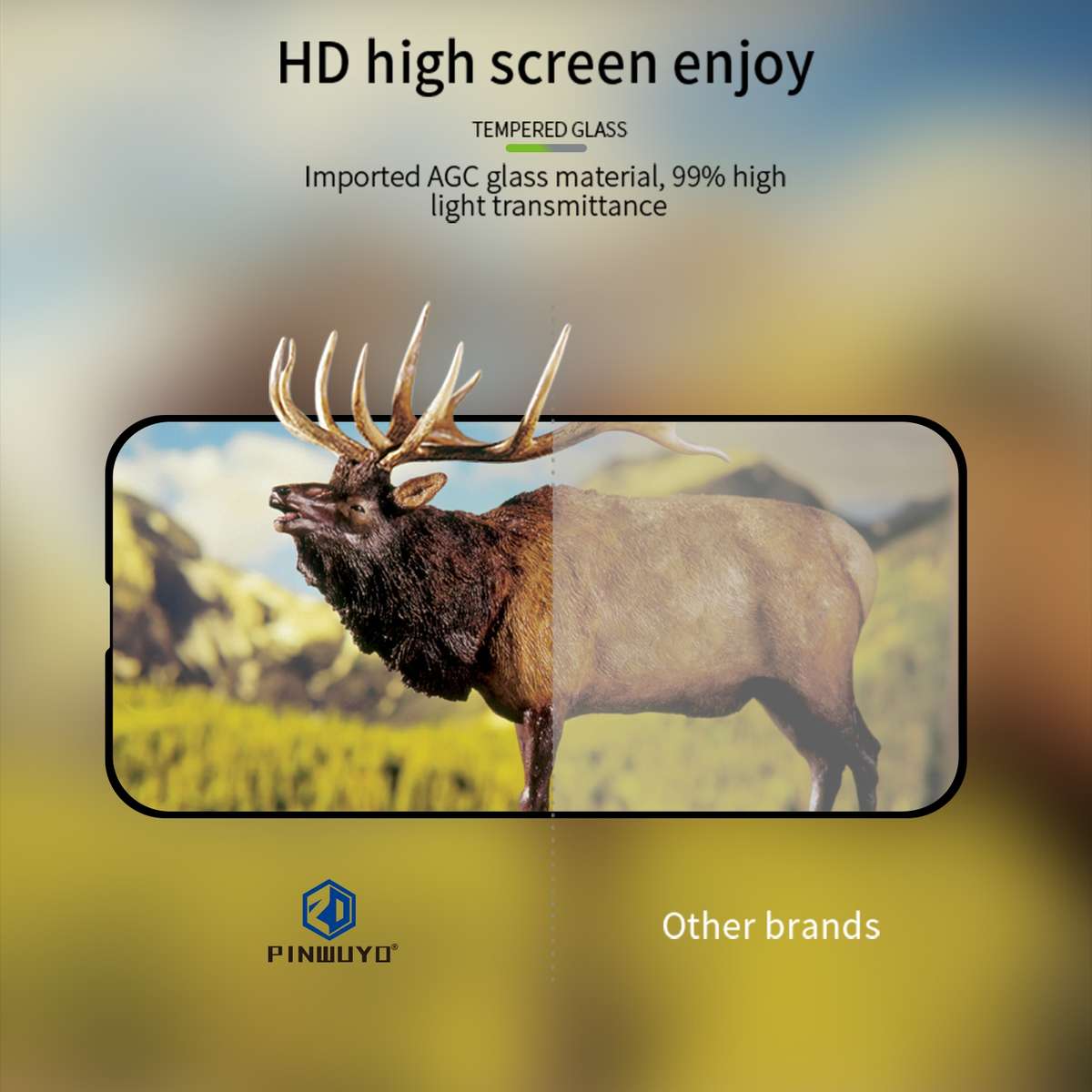 For iPhone 15 PINWUYO 9H 2.5D Full Screen Tempered Glass Film(Black)