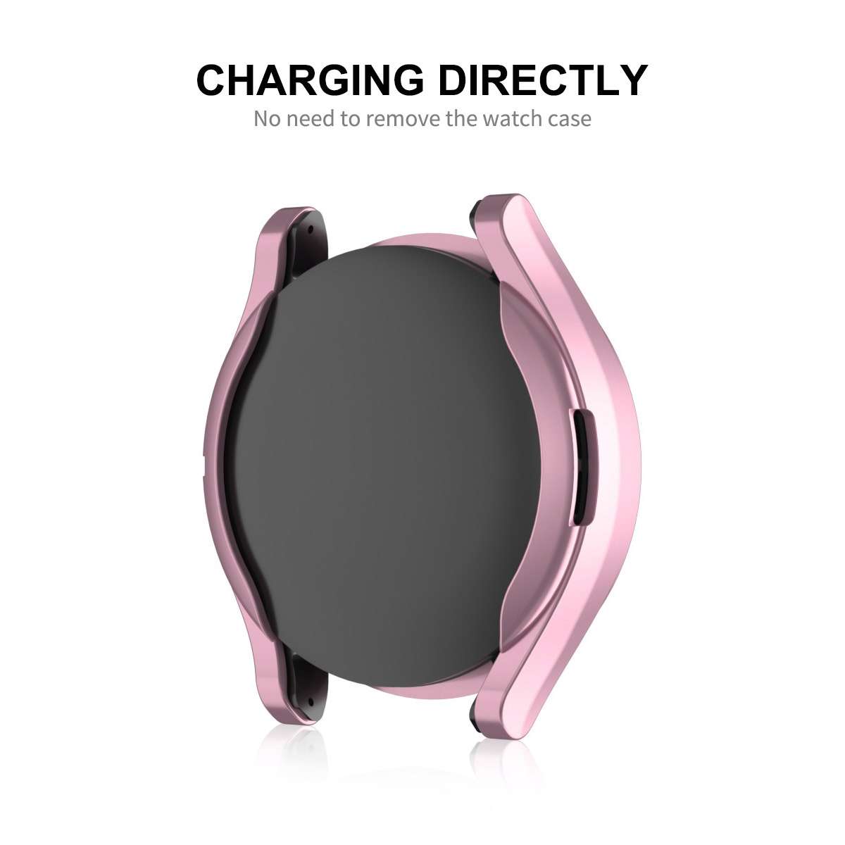 For Samsung Galaxy Watch6 Classic 47mm ENKAY Hat-Prince Electroplated Soft TPU Case + ... (Silver)