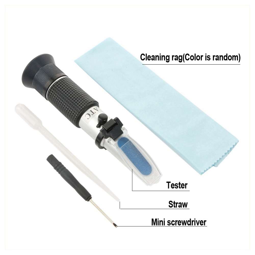 RZ121 Alcohol Refractometer Grape Wine Sugar Content 0~25% Alcohol Concentration 0~40% Brix Tester