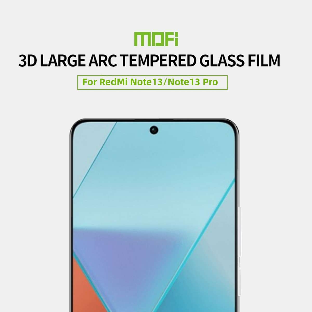 For Redmi Note 13 / Note 13 Pro MOFI 9H 3D Explosion-proof Curved Screen Tempered Glas ... (Black)