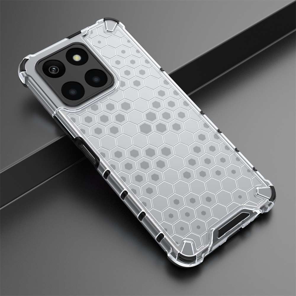 For Honor X6A 4G Shockproof Honeycomb Phone Case(Green)