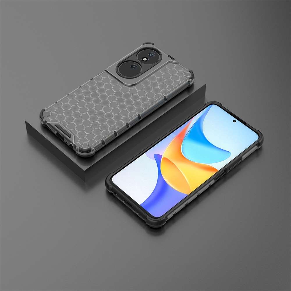 For Honor X7b Shockproof Honeycomb Phone Case(Green)