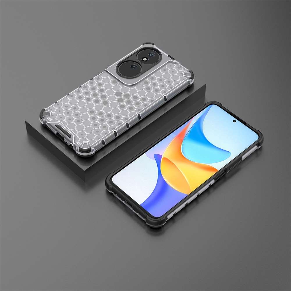 For Honor X7b Shockproof Honeycomb Phone Case(Green)