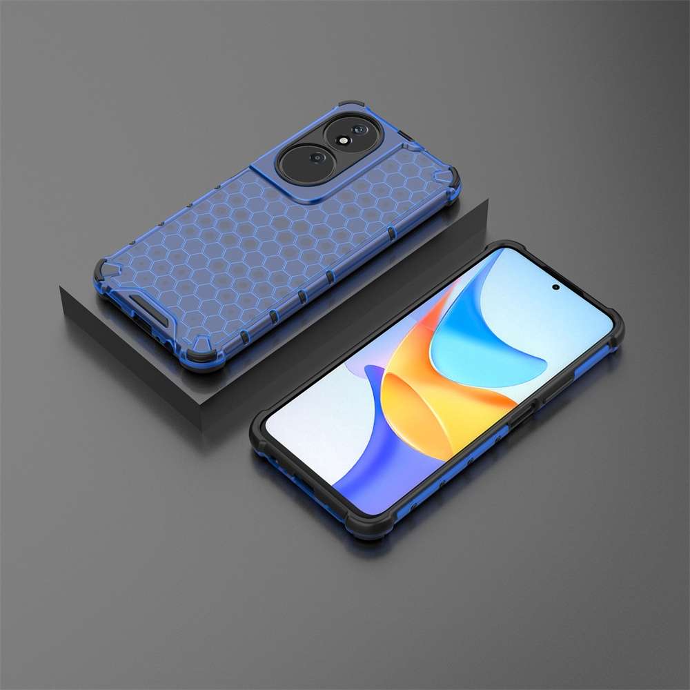 For Honor X7b Shockproof Honeycomb Phone Case(Green)