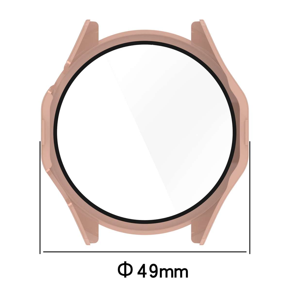 For Huawei Watch GT 4 46mm PC + Tempered Film Integrated Watch Protective Case(Black)