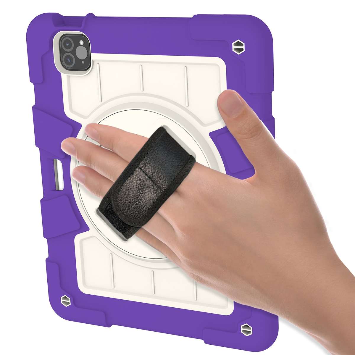For iPad Pro 11 2018 / 2020 Silicone Hybrid PC Shockproof Tablet Case wi ... (Catharanthus Roseus)