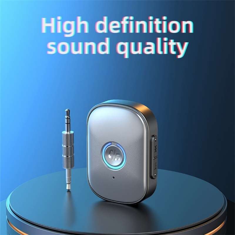 Portable Mini BT 5.3 Receiver Car Audio Adapter Hands-Free AUX Car Bluetooth Receiver