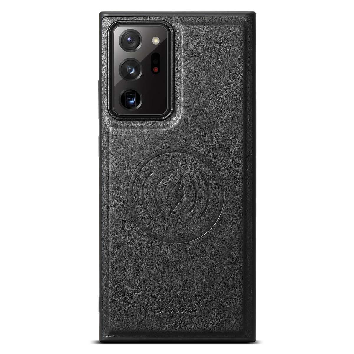 For Samsung Galaxy Note20 5G Suteni H15 Oil Eax Leather Detachable Wallet Back Phone Case(Black)