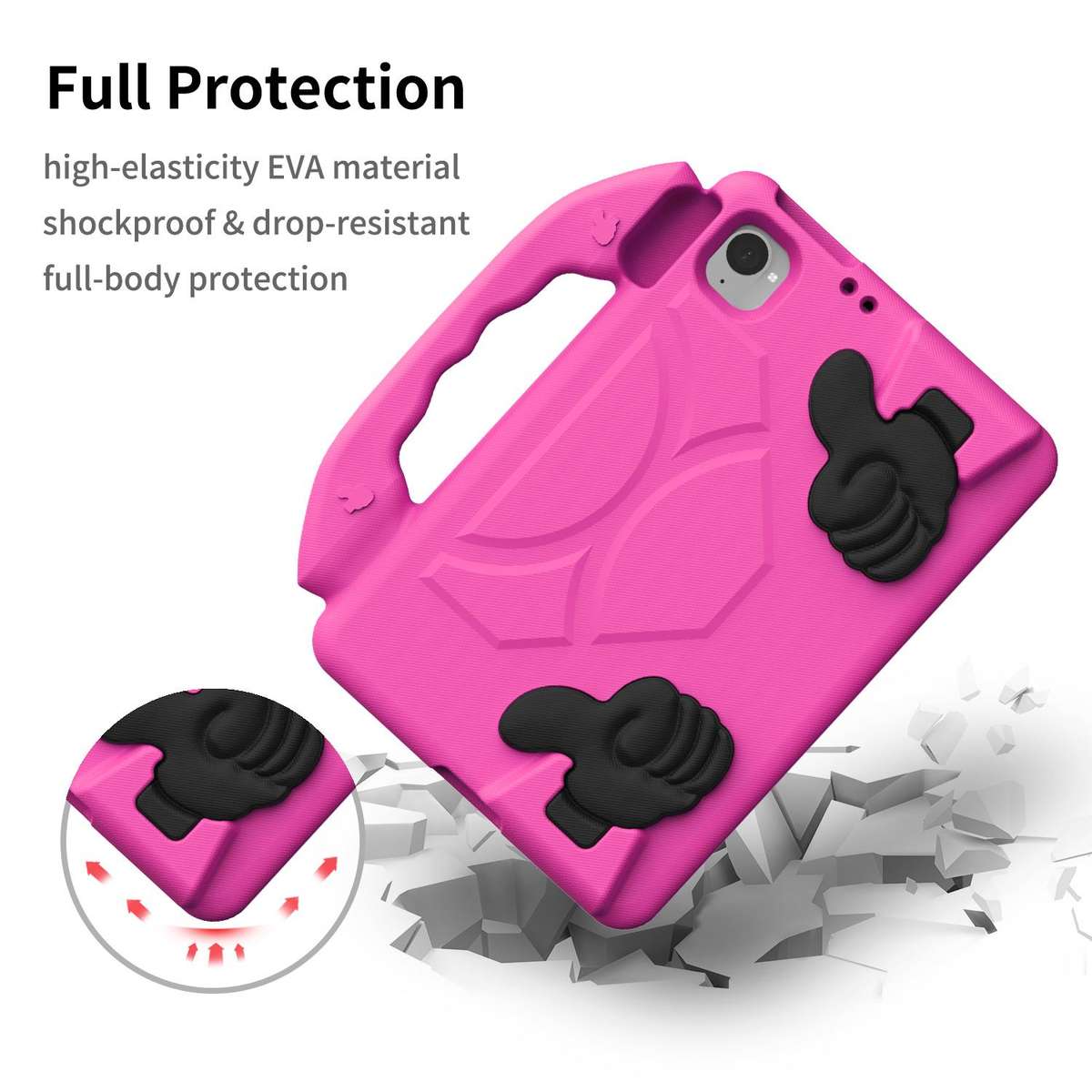 For Xiaomi Redmi K Pad 8.8 2025 Thumb Bracket EVA Shockproof Tablet Case(Rose Red)