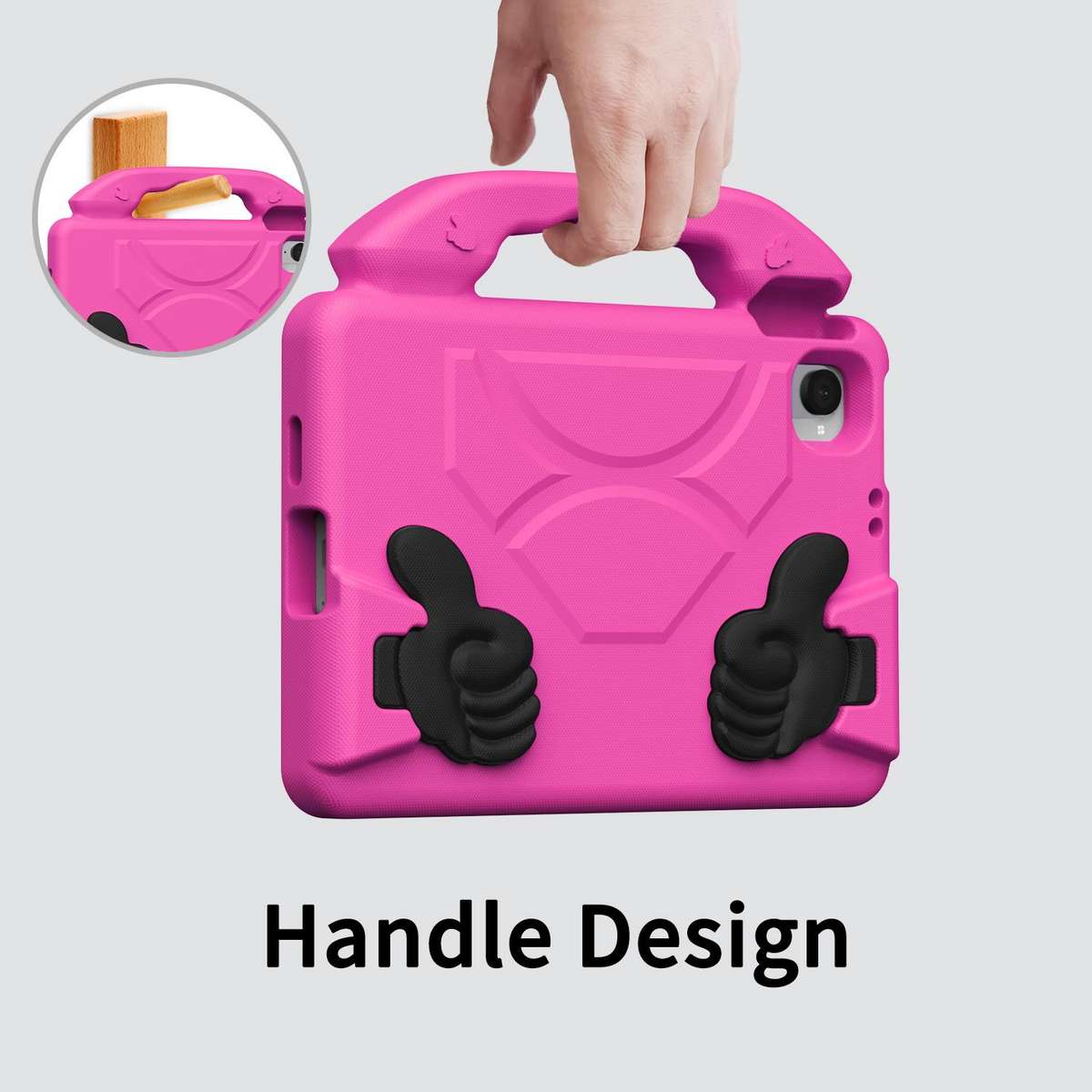 For Xiaomi Redmi K Pad 8.8 2025 Thumb Bracket EVA Shockproof Tablet Case(Rose Red)