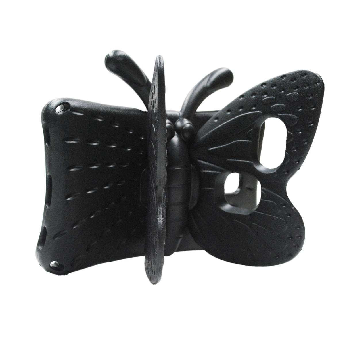 For Samsung Galaxy Tab A11 / A9 Butterfly Bracket Kids EVA Shockproof Tablet Case(Black)