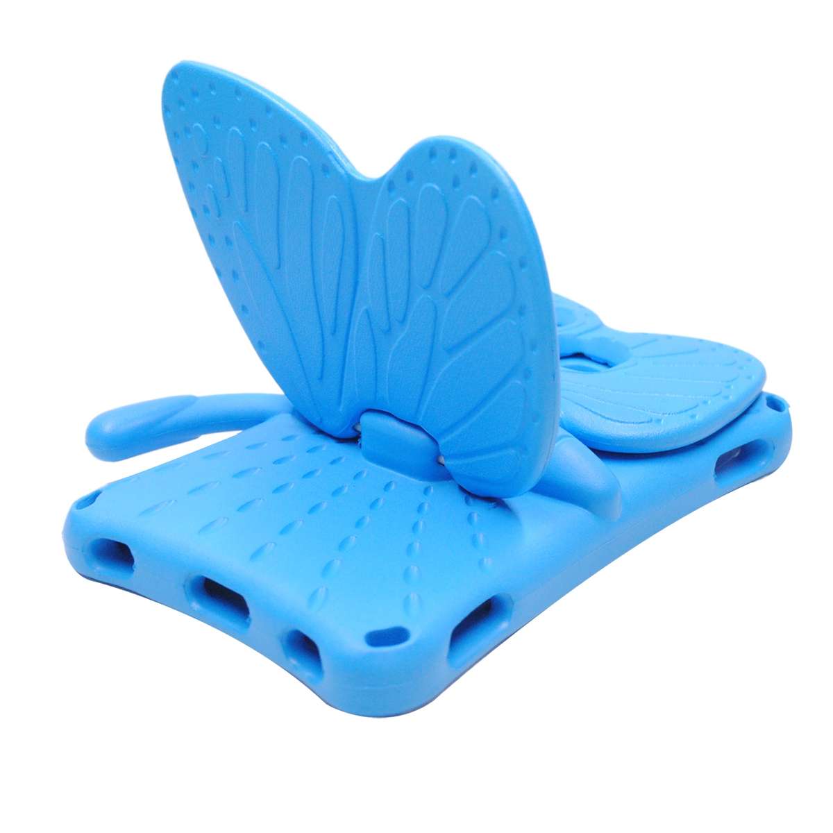 For Samsung Galaxy Tab A11 / A9 Butterfly Bracket Kids EVA Shockproof Tablet Case(Blue)