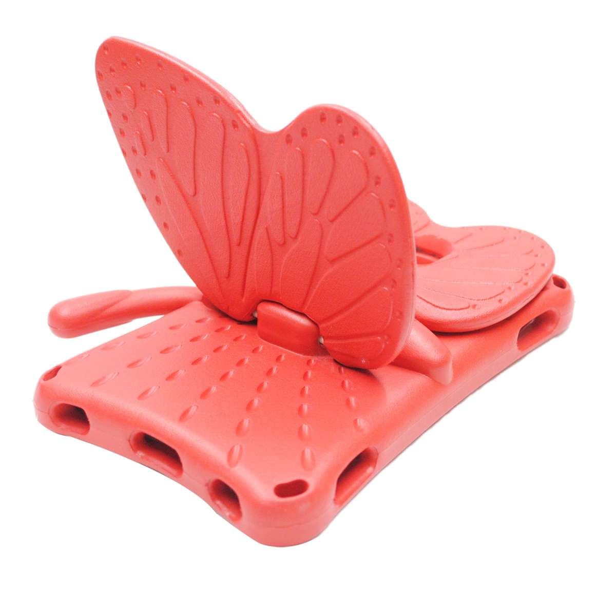 For Samsung Galaxy Tab A11 / A9 Butterfly Bracket Kids EVA Shockproof Tablet Case(Red)