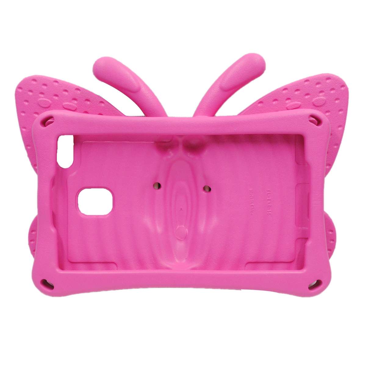 For Samsung Galaxy Tab A11 / A9 Butterfly Bracket Kids EVA Shockproof Tablet Case(Rose Red)